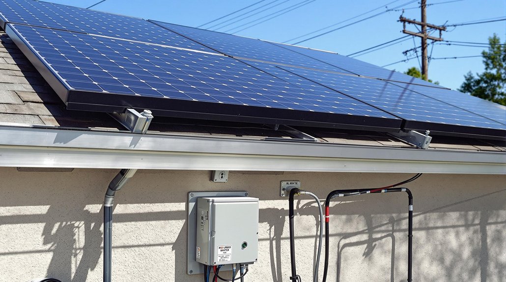 connect solar panels grid
