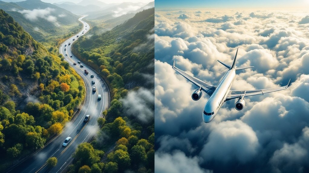 driving vs flying emissions