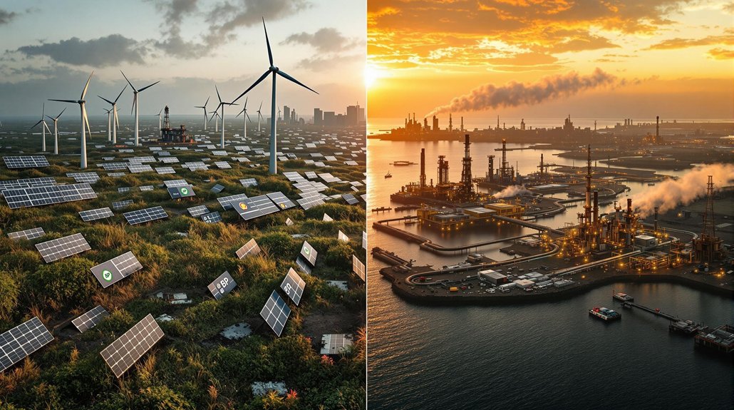 fossil fuels over green promises