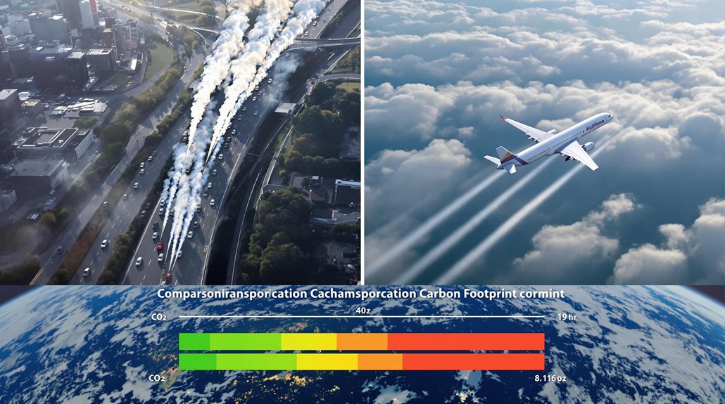 transportation carbon footprint comparison