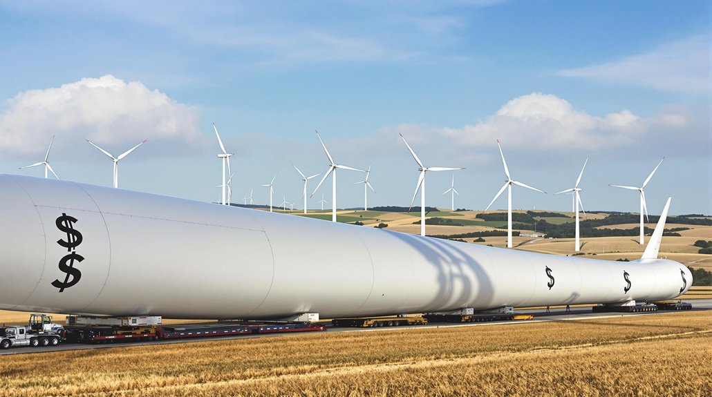 wind turbine blade expenses