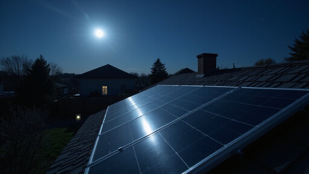 moonlight powered solar panels
