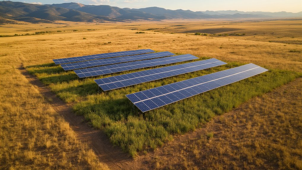 solar panels protect grasslands