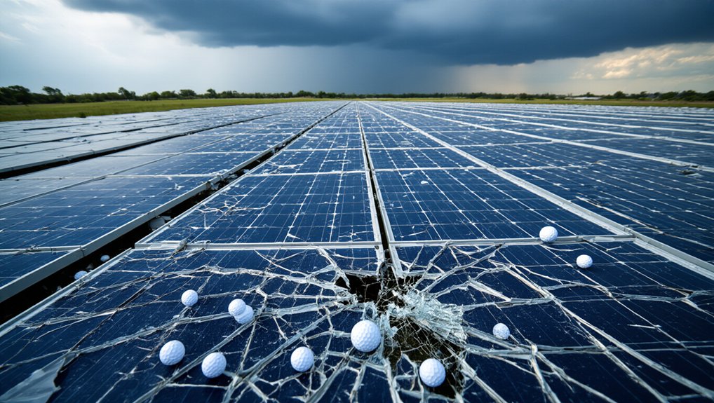 hail damage to solar farms
