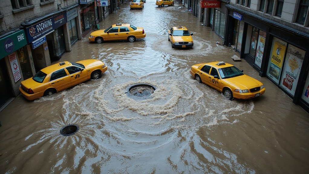 urban flooding crisis unfolds