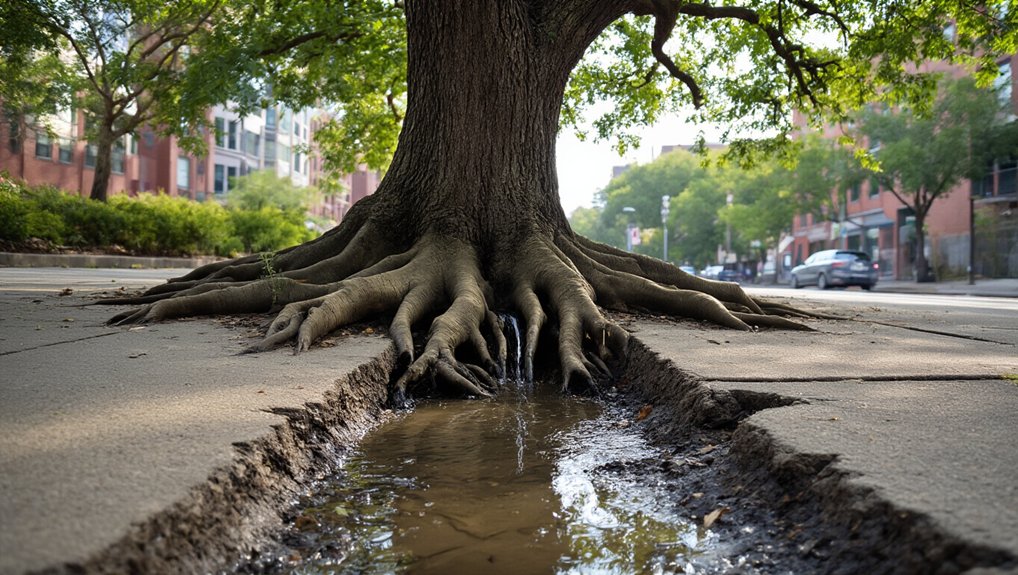 urban trees water scavenging