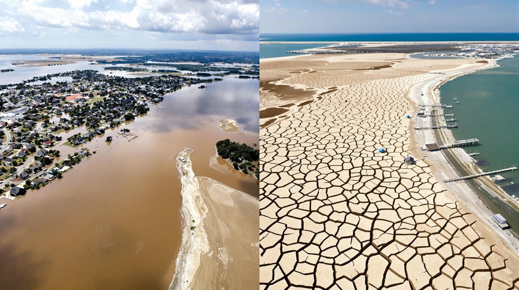 east floods west droughts