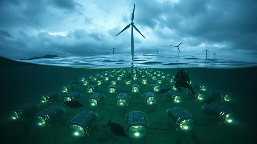 underwater wind powered servers