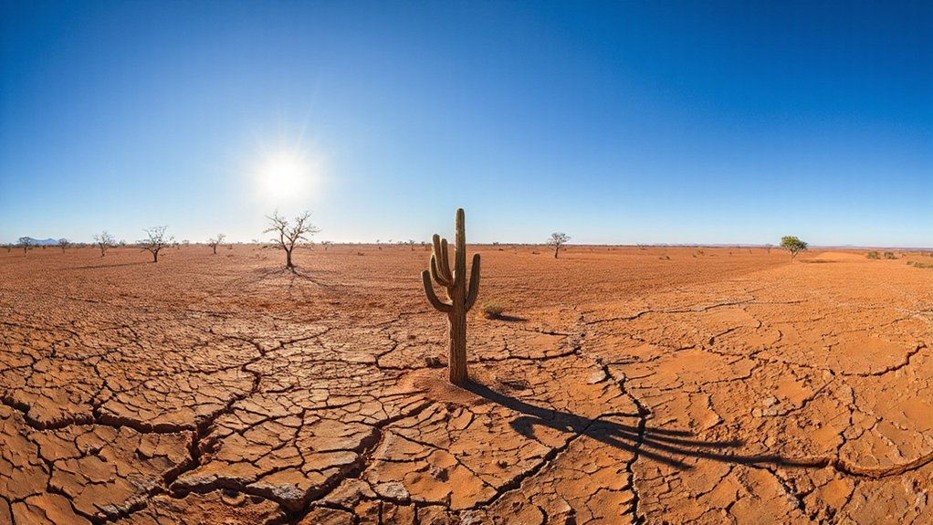 scorched barren desert landscape